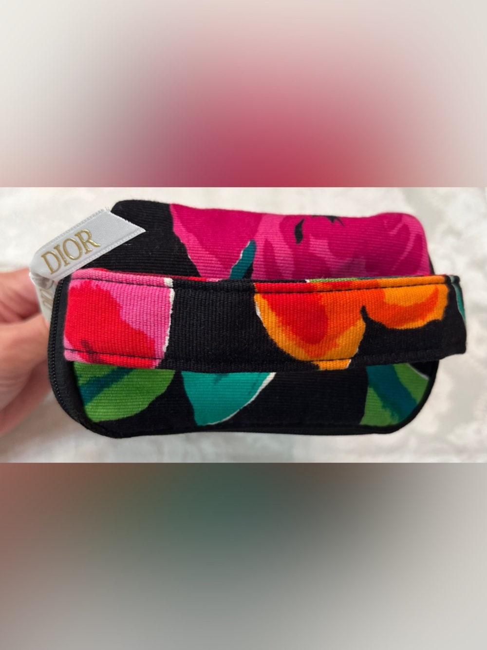 Dior Beauty Vintage Cosmetics Pouch with Dior Ribbon in Floral Design - Picture 10 of 10